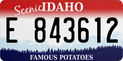 ID license plate E843612