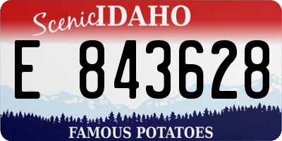 ID license plate E843628