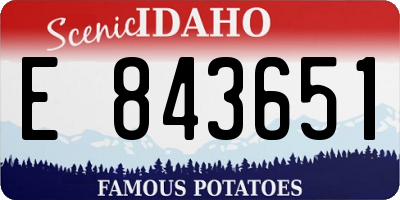 ID license plate E843651