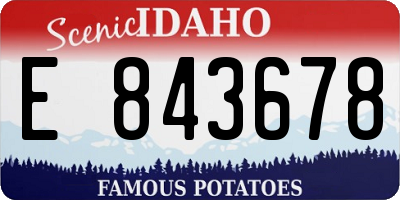 ID license plate E843678