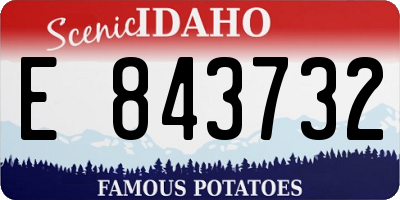 ID license plate E843732
