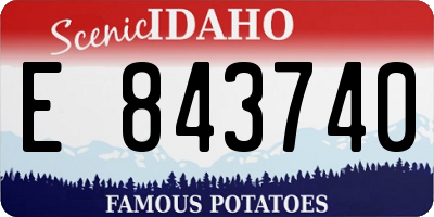 ID license plate E843740