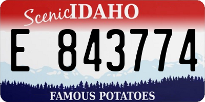ID license plate E843774