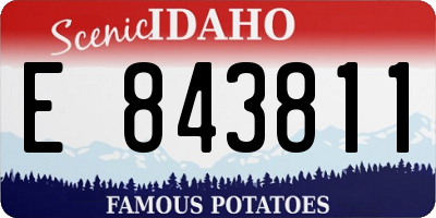 ID license plate E843811