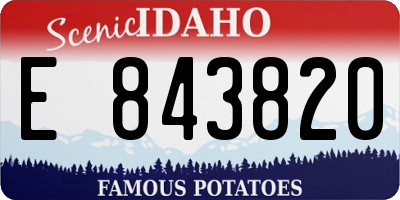 ID license plate E843820