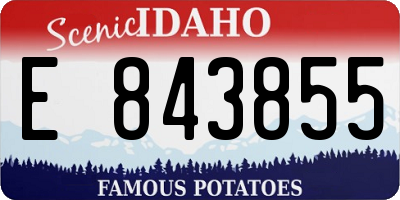 ID license plate E843855