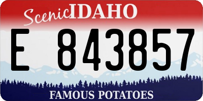 ID license plate E843857