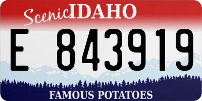 ID license plate E843919