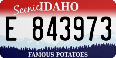 ID license plate E843973