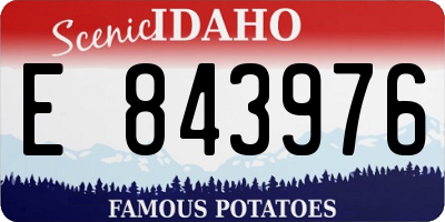 ID license plate E843976