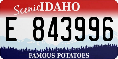 ID license plate E843996