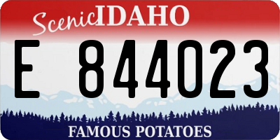 ID license plate E844023