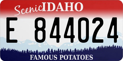 ID license plate E844024