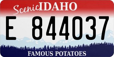 ID license plate E844037