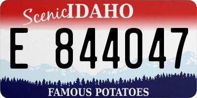 ID license plate E844047