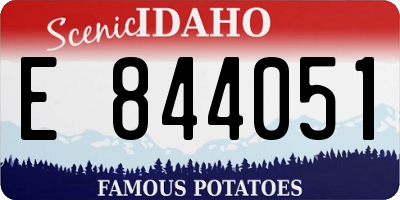 ID license plate E844051
