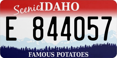 ID license plate E844057
