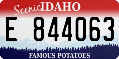 ID license plate E844063