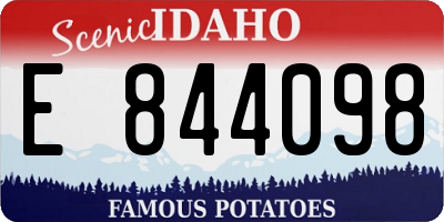 ID license plate E844098