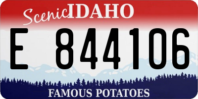 ID license plate E844106