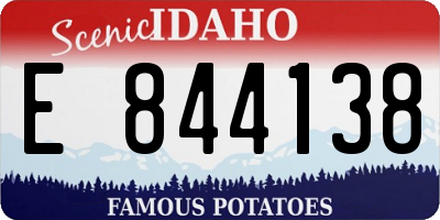 ID license plate E844138
