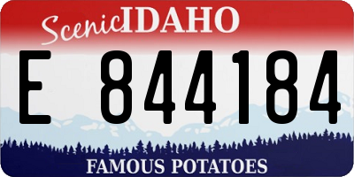 ID license plate E844184