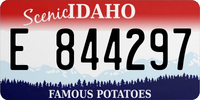ID license plate E844297