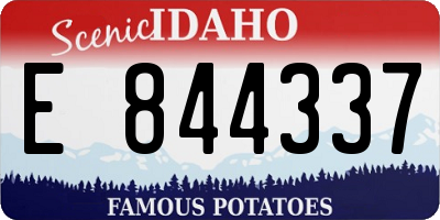 ID license plate E844337