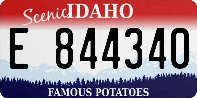 ID license plate E844340