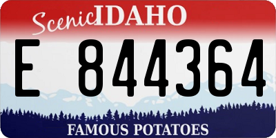 ID license plate E844364
