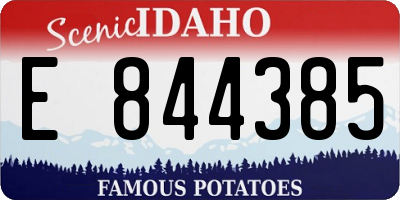 ID license plate E844385