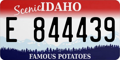 ID license plate E844439