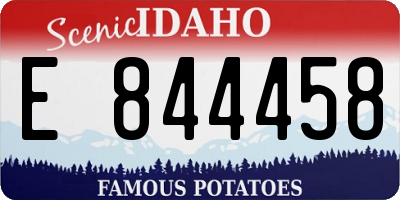 ID license plate E844458