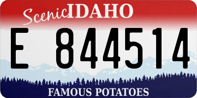 ID license plate E844514