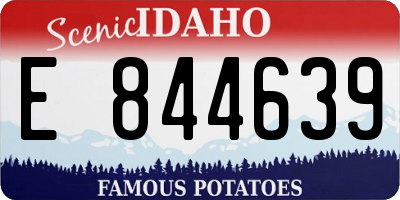 ID license plate E844639