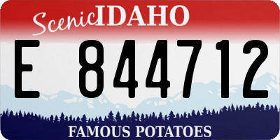 ID license plate E844712