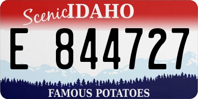 ID license plate E844727