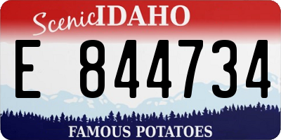 ID license plate E844734