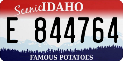ID license plate E844764