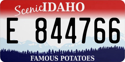 ID license plate E844766