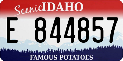 ID license plate E844857