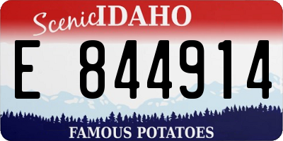 ID license plate E844914