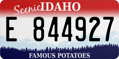ID license plate E844927