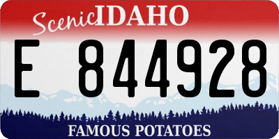 ID license plate E844928