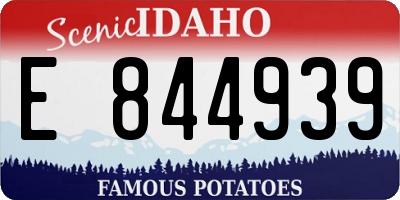 ID license plate E844939