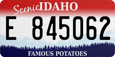 ID license plate E845062