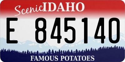 ID license plate E845140