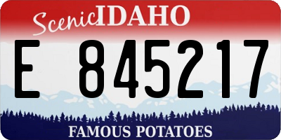 ID license plate E845217