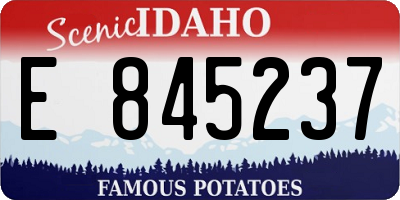 ID license plate E845237