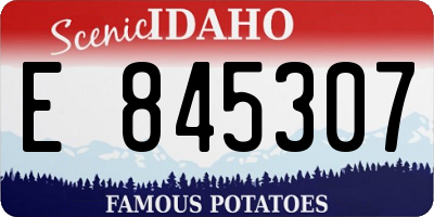ID license plate E845307